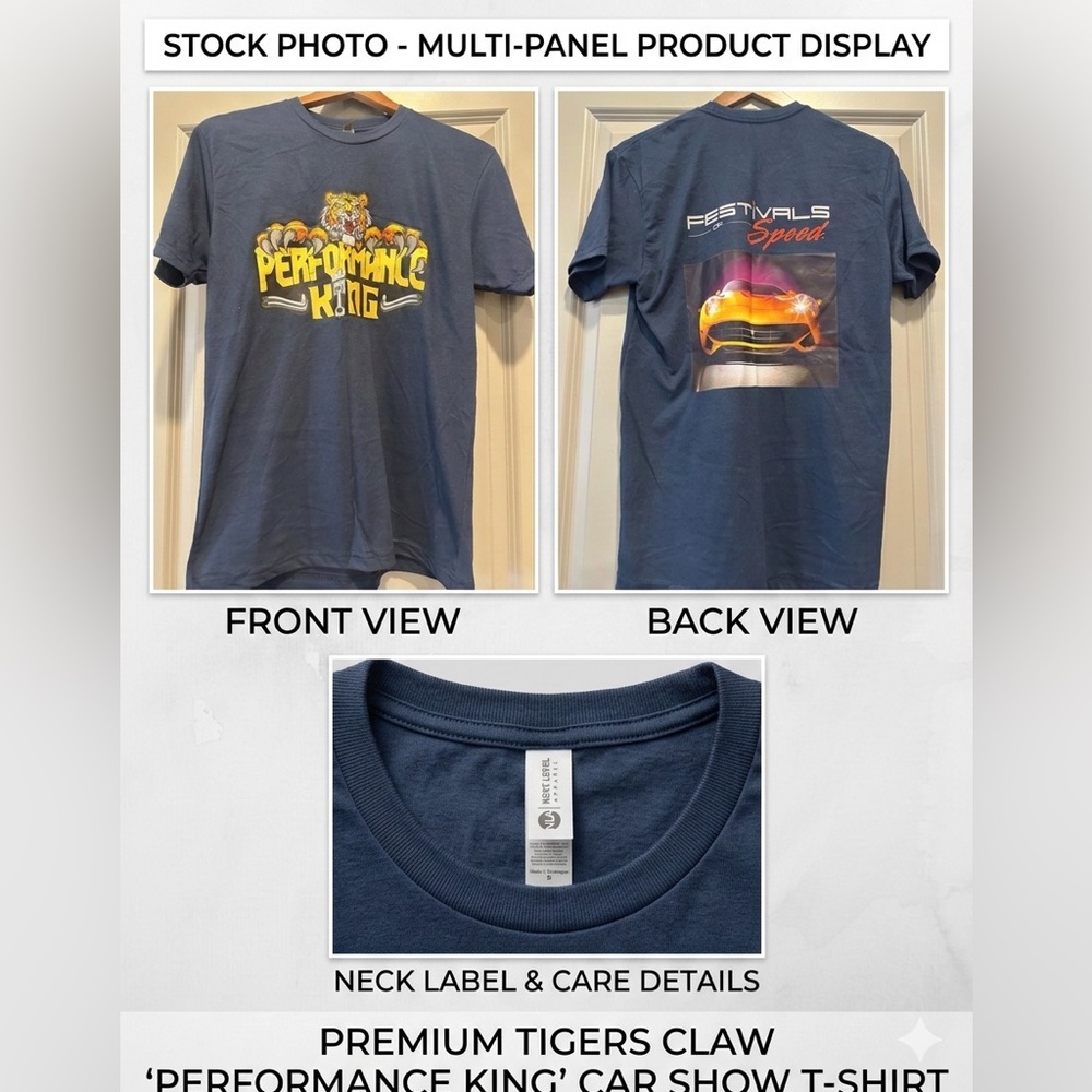 Next Level Apparel Navy Tiger Graphic Tee